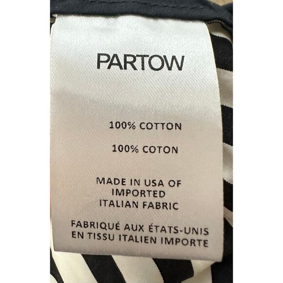 PARTOW Ellis Mixed Stripe Cotton Top In Black Stripe Combo Size 4 - Picture 5 of 7